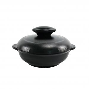 Matt Black Melamine Bowl W/lid
