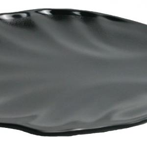 Matt Black Melamine Leaf Plate