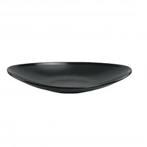 Matt Black Melamine Oval Bowl