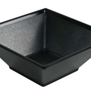Matt Black Melamine Rectangle Bowl