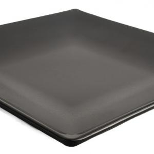 Matt Black Melamine Square Plate