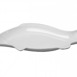 White Melamine Fish Shape Plate