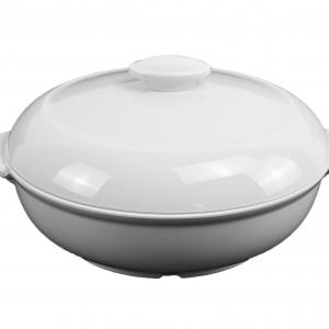 White Melamine Oval Casserole Bowl